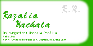 rozalia machala business card